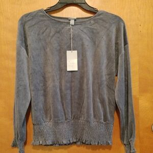 Women's Blue Long Sleeve Top